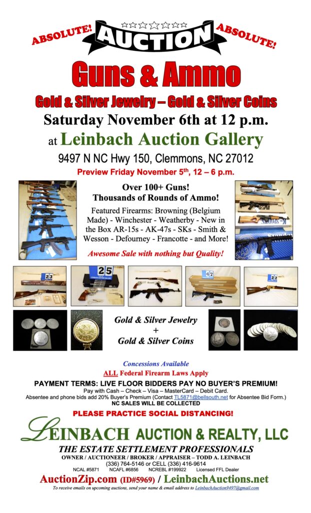 1106 gun auction flyer