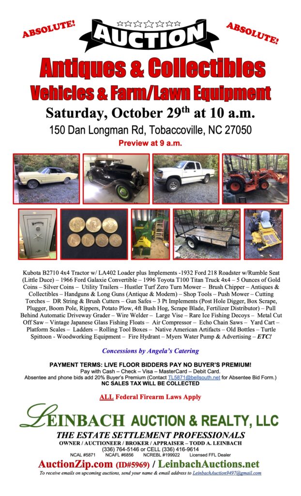 1029 Absolute Auction Flier